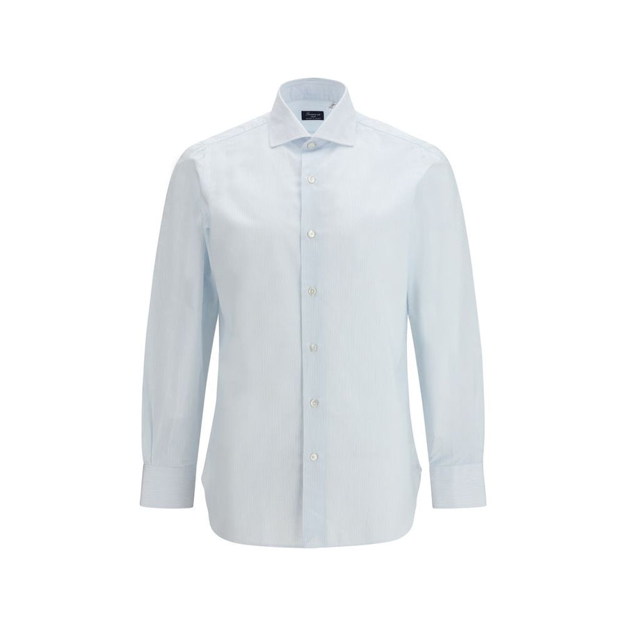 Blue Cotton Pattern Shirt