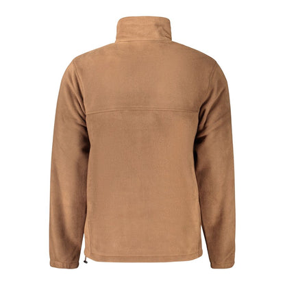 Brown Polyester Men Sweatshirt