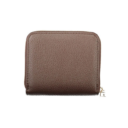 Brown Polyurethane Women's Wallet