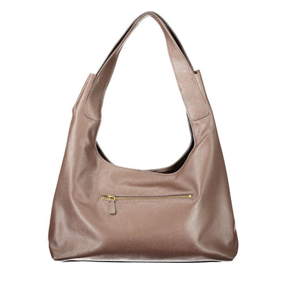 Brown Polyurethane Women's Bag