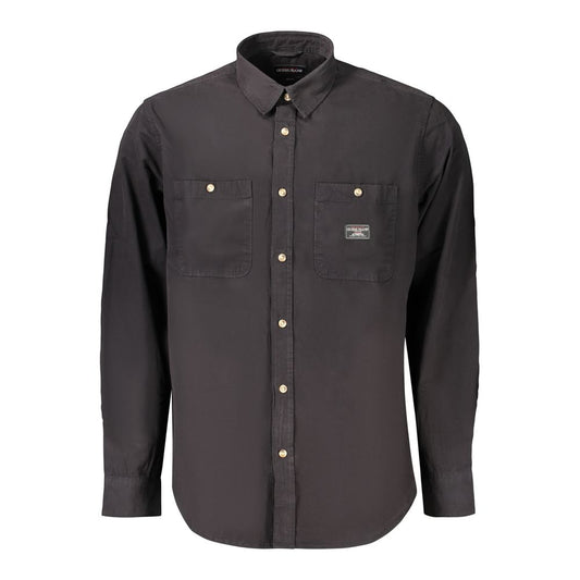 Black Cotton Dress Shirt