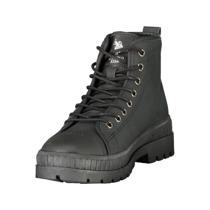 Black Polyurethane Women's Boot