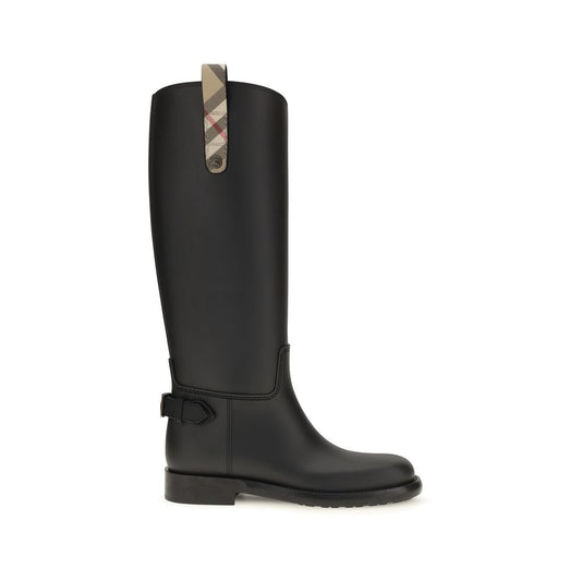 Black Polyurethane Rain Boots