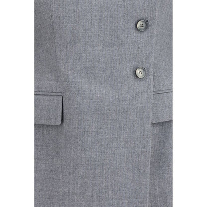 Gray Wool Oves Aries Full-Length Jacket