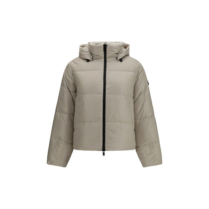 Beige Nylon Full-Length Jacket
