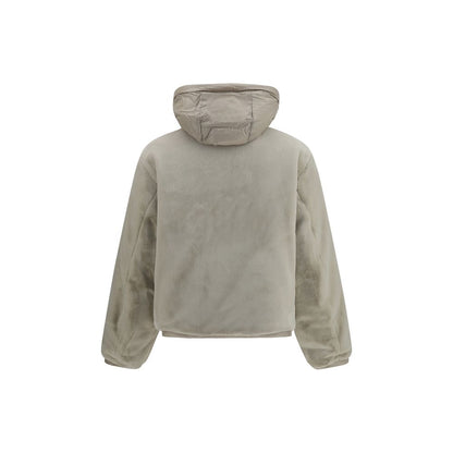Beige Nylon Full-Length Jacket