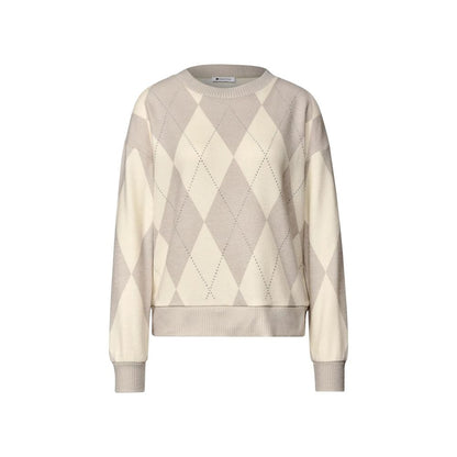 Beige Polyester Sweatshirt