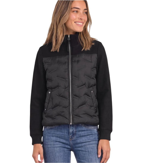 Black Polyester Bomber