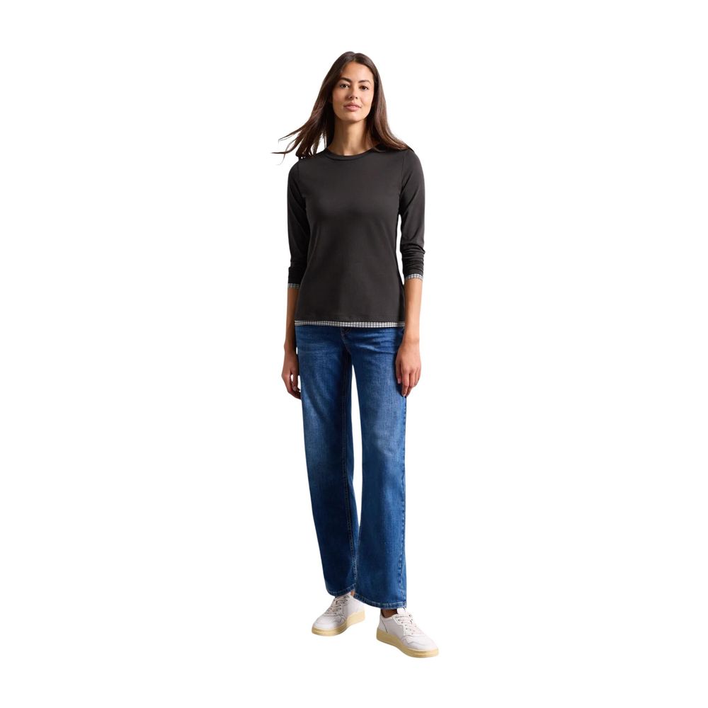 Brown Cotton Long Sleeve T-Shirt