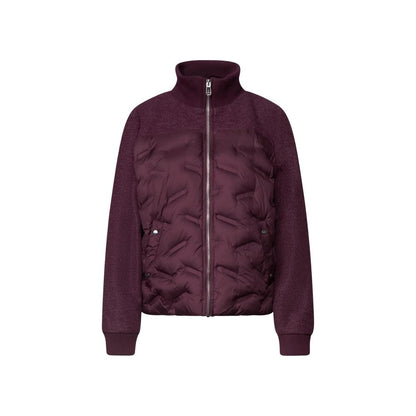 Purple Polyester Full-Length Jacket