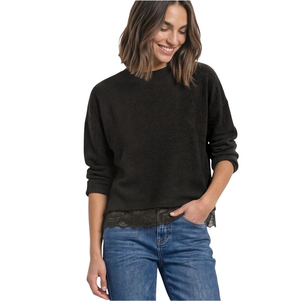 Brown Polyester Long Sleeve T-Shirt