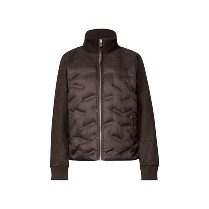 Brown Polyester Full-Length Jacket