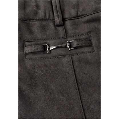 Brown Polyester Casual Pants