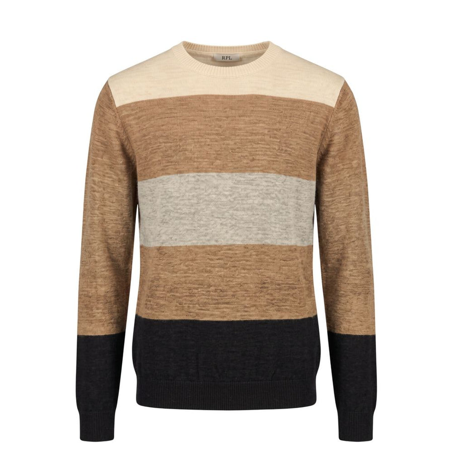 Beige Wool Men Sweater