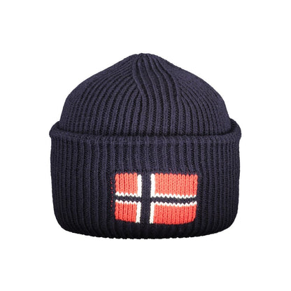 Blue Wool Mens Cap