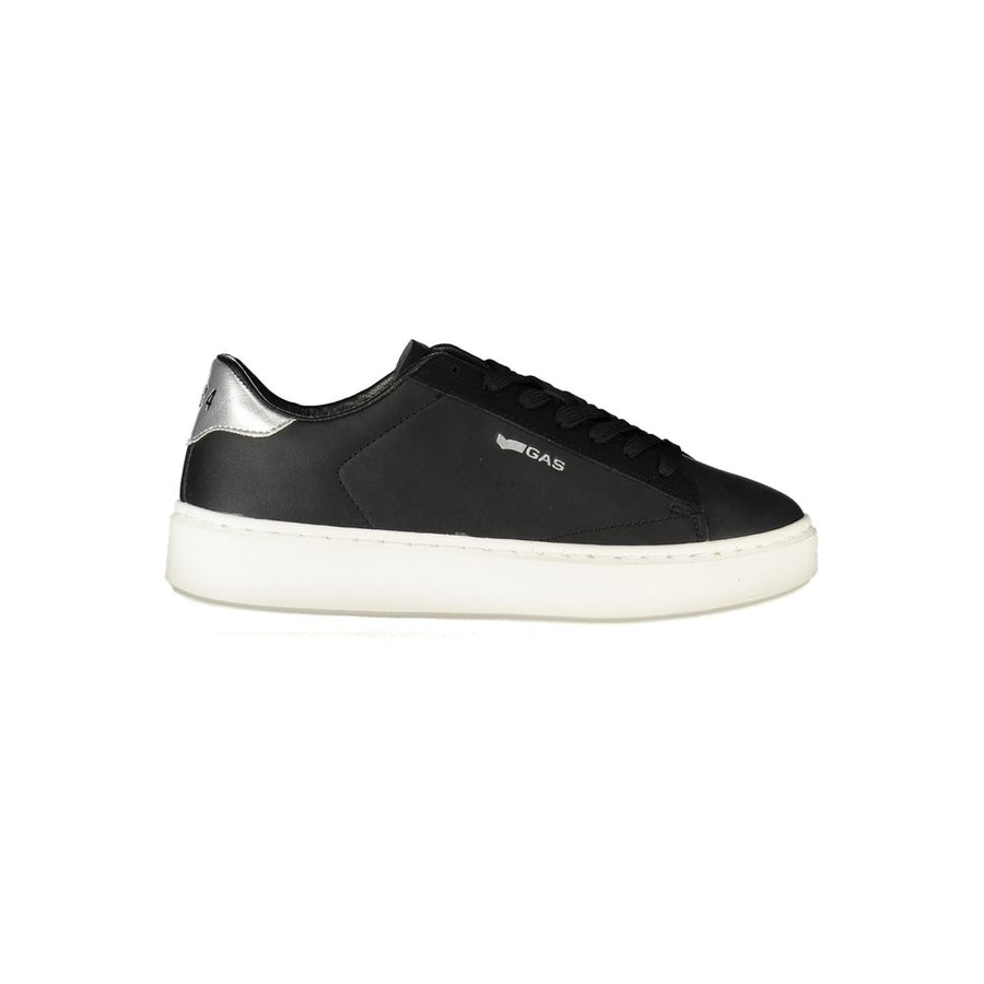 Black Polyurethane Womens Sneaker