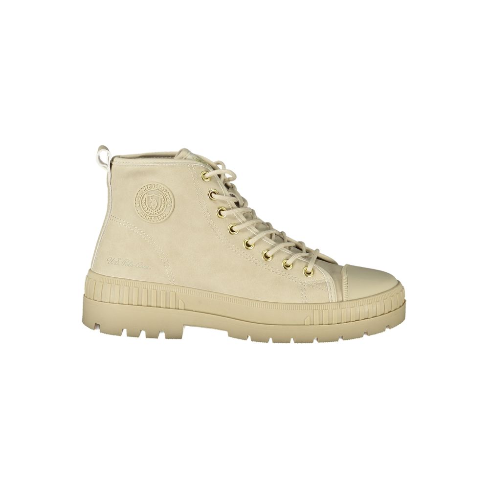 Beige Polyurethane Women's Boot