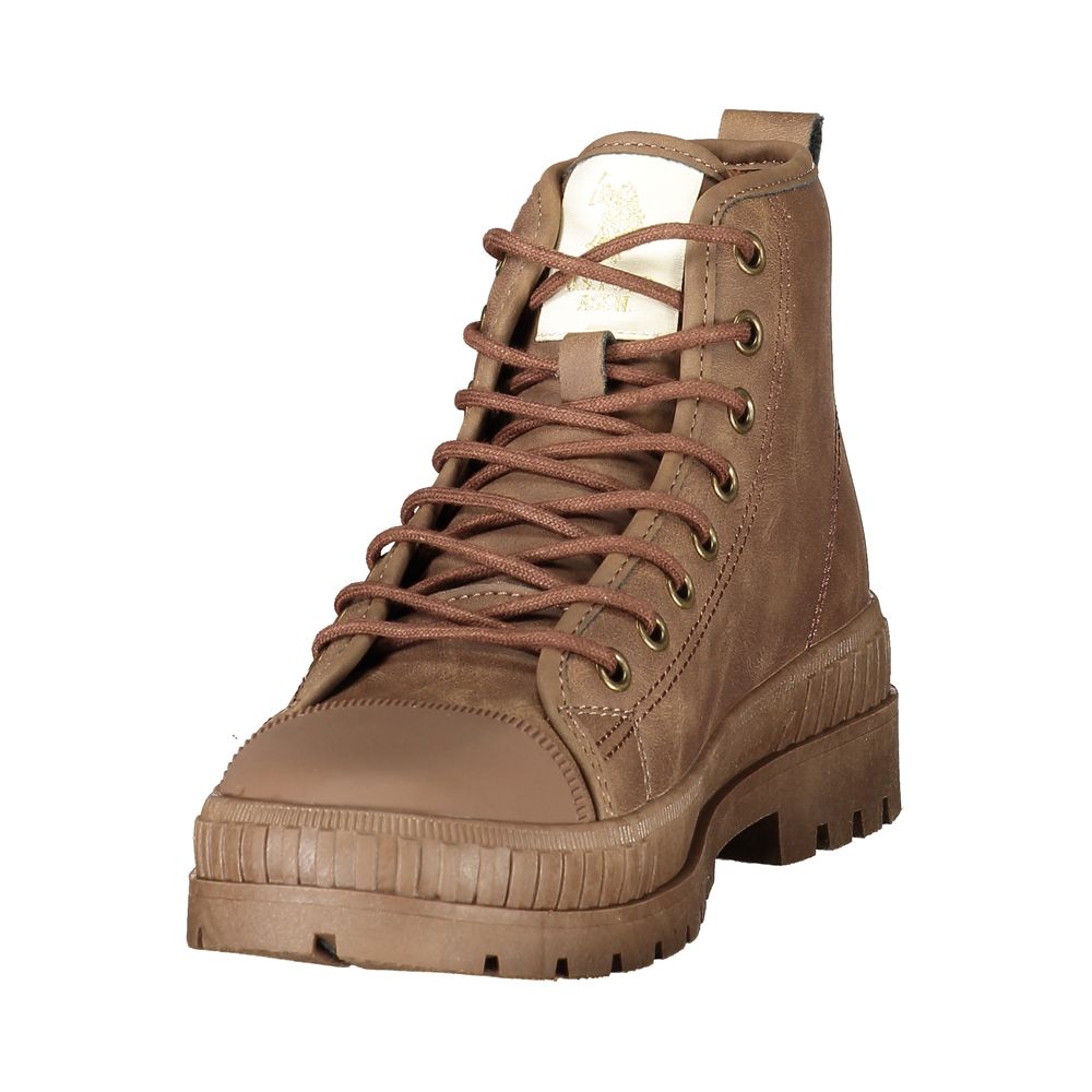 Brown Polyurethane Women's Boot