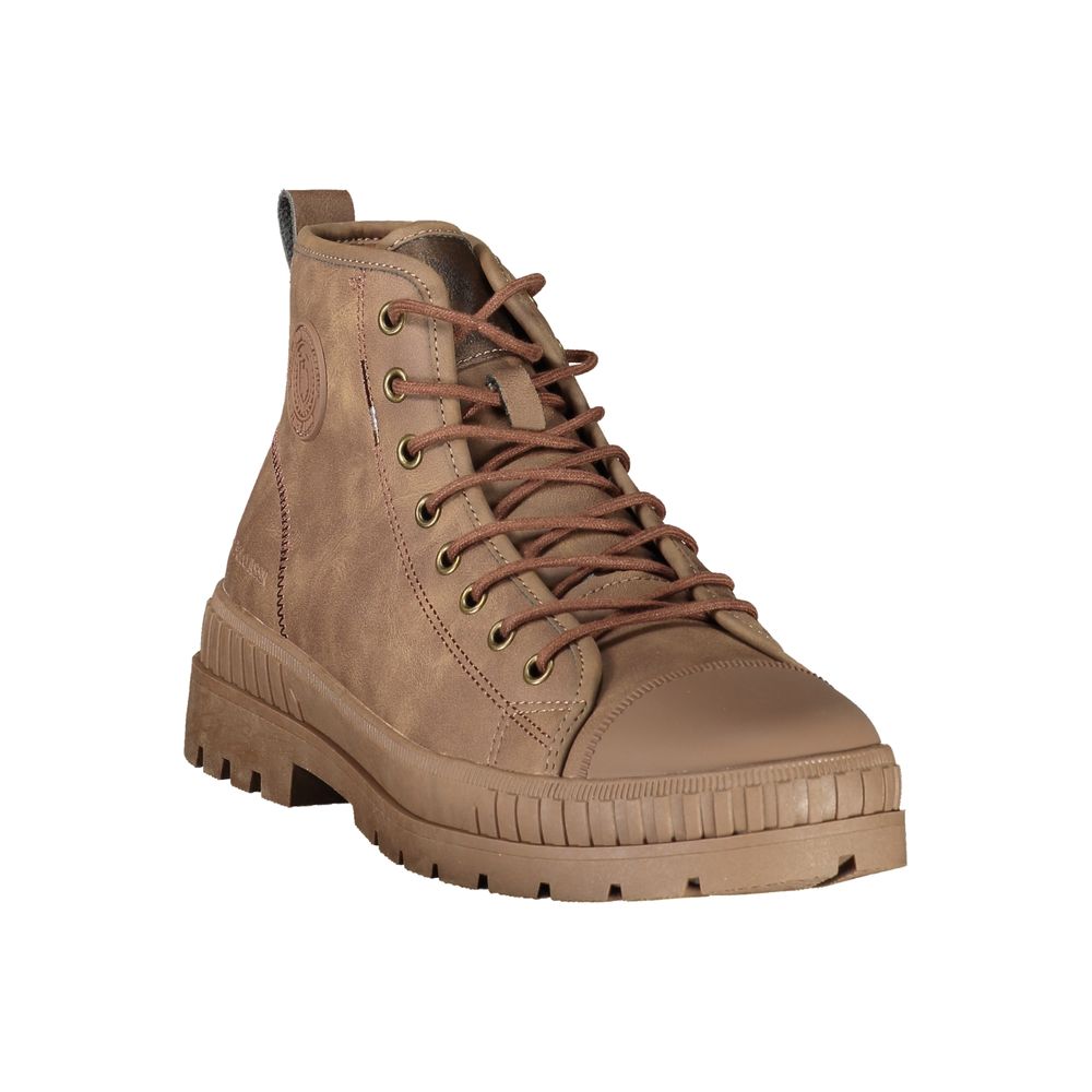 Brown Polyurethane Men's Boot