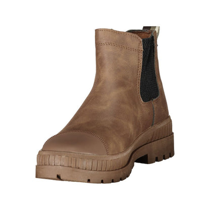 Brown Polyurethane Women's Boot
