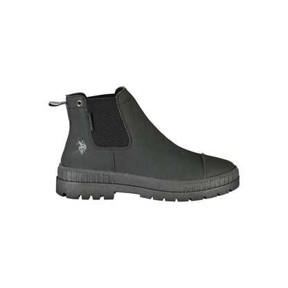 Black Polyurethane Men's Boot