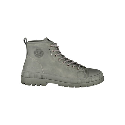 Gray Polyurethane Men Boot