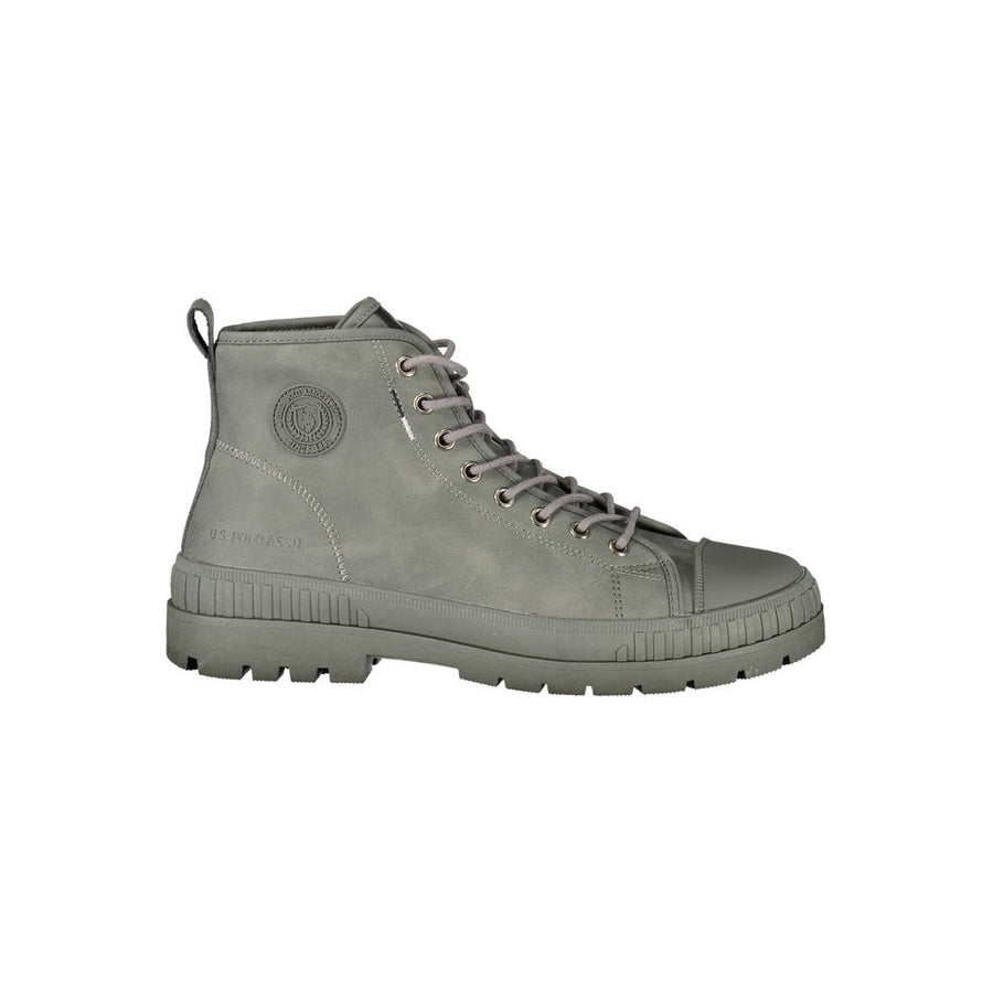 Gray Polyurethane Men Boot