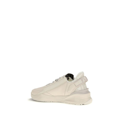 Beige Calf Leather Bos Taurus Athletic Sneakers