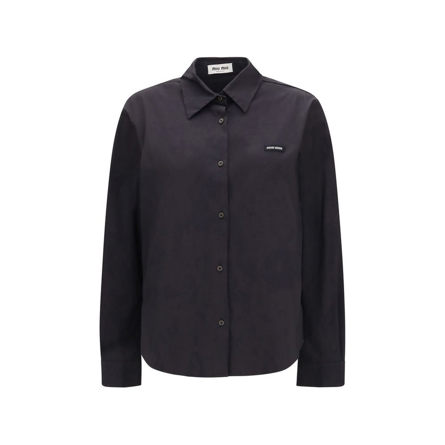 Black Cotton Dress Shirt
