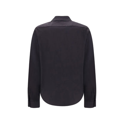 Black Cotton Dress Shirt