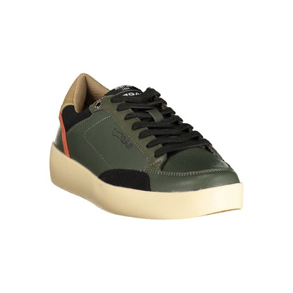 Green Polyurethane Men's Sneaker