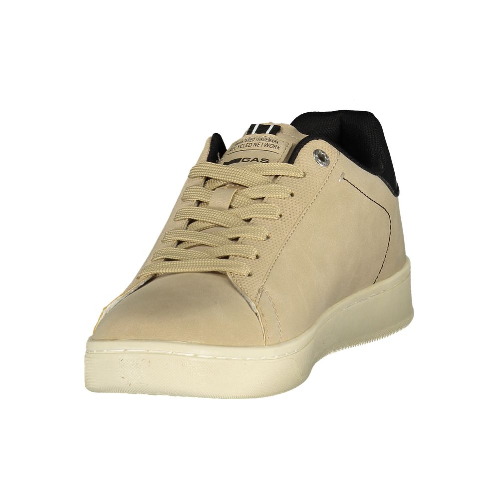 Beige Polyurethane Men's Sneaker