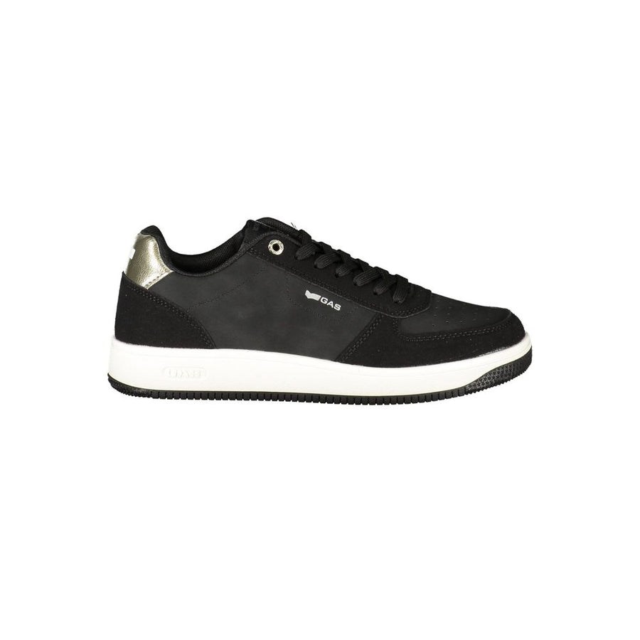 Black Polyurethane Women's Sneakers