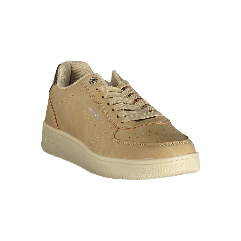 Beige Polyurethane Women's Sneaker