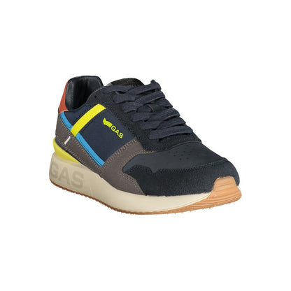 Blue Polyurethane Men's Sneaker