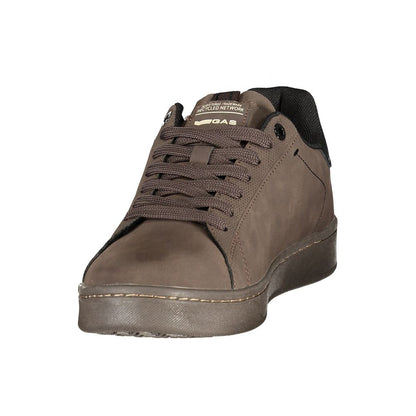 Brown Polyurethane Mens Sneaker