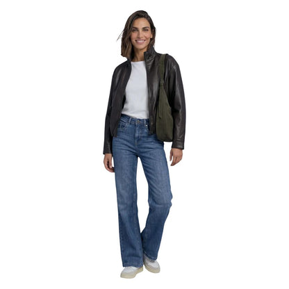 Brown Polyester Leather Jacket