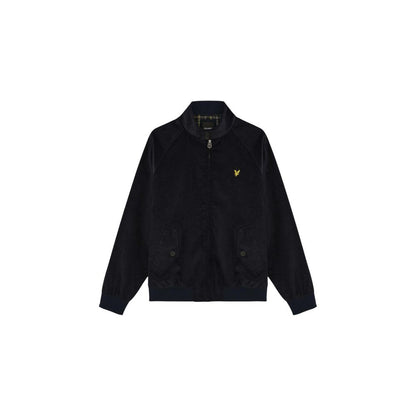 Blue Cotton Biker Jacket