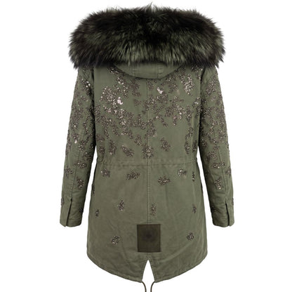 Green Cotton Women Jacket
