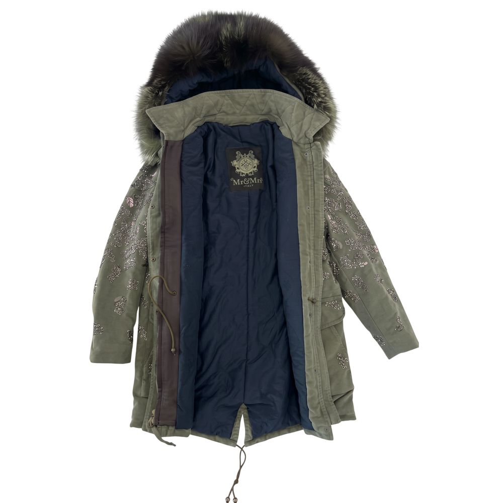 Green Cotton Women Jacket
