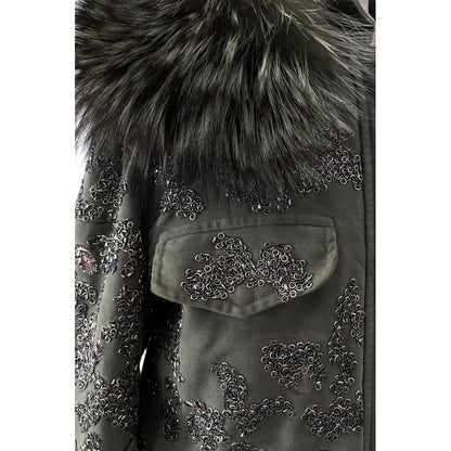 Green Cotton Women Jacket