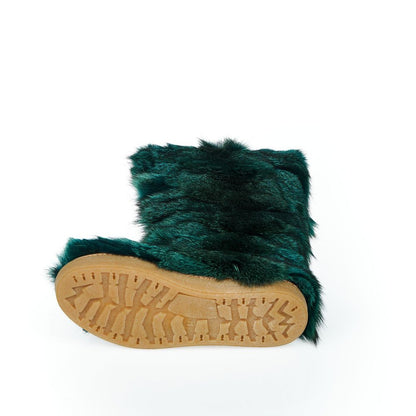 Teal Fur Women's Shoe