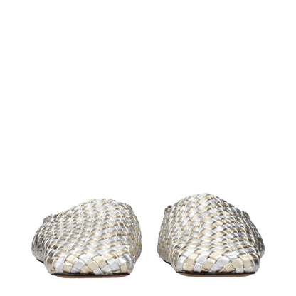 Gray Leather Slippers