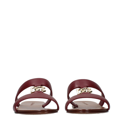 Red Leather Slippers