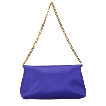 Purple Satin Clutch Bag