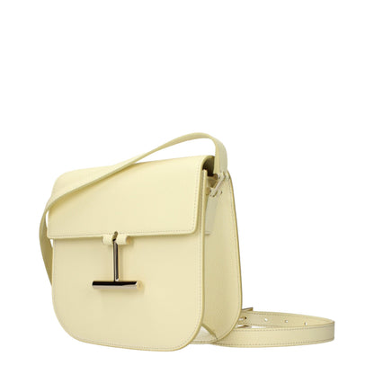 Yellow Leather Crossbody Bag