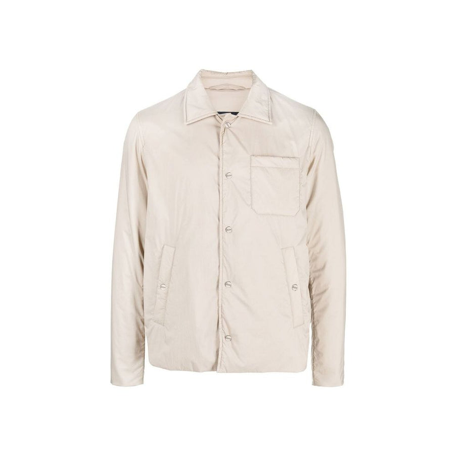 Beige Polyamide Full-Length Jacket