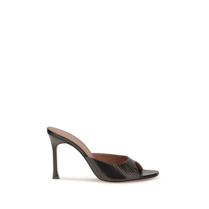 Brown Calf Leather Bos Taurus Stiletto Heel Sandals