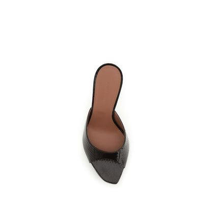 Brown Calf Leather Bos Taurus Stiletto Heel Sandals