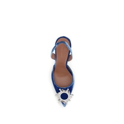 Blue Velvet Sandals